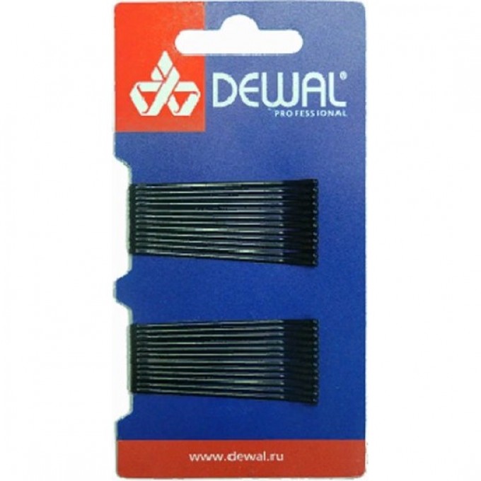 Невидимки 50 мм волна, черные (24 шт.) DEWAL SLN50V-1/24