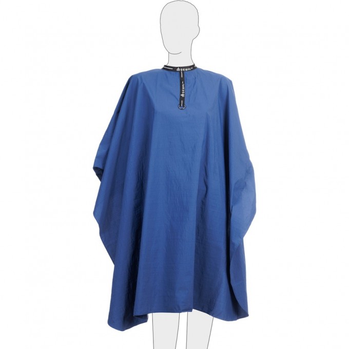 Пеньюар для стрижки DEWAL, полиэстер, синий, 128х145 см, на крючках AA46L