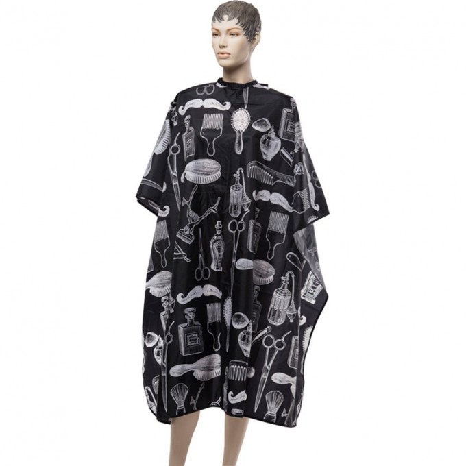 Пеньюар для стрижки на крючках BARBER 128 х 150 см DEWAL AE02B