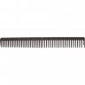 Расческа рабочая DEWAL CARBON black комбинированная, черная 23 см JF2015