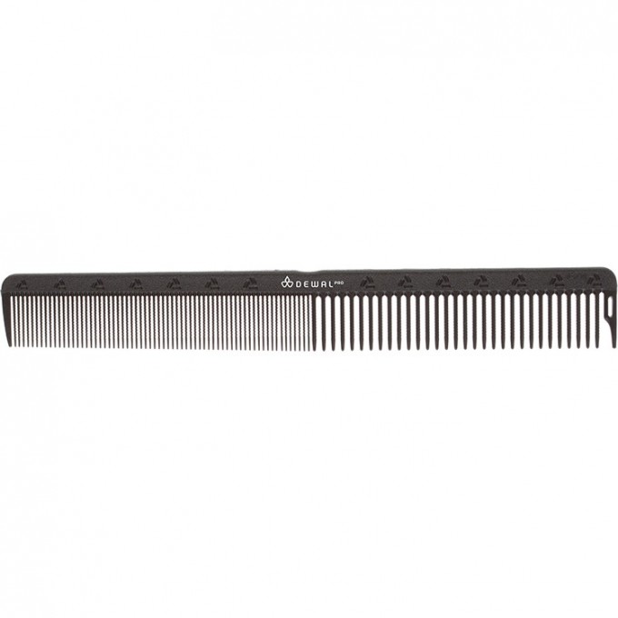Расческа рабочая DEWALCARBON black комбинированная, черная 18 см JF2011